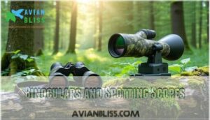 binoculars and spotting scopes