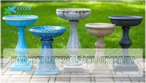 bird bath materials and durability