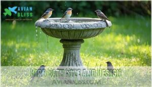 bird bath size and design