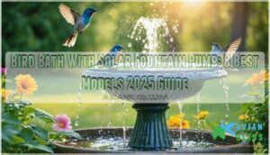 bird bath with solar fountain pump