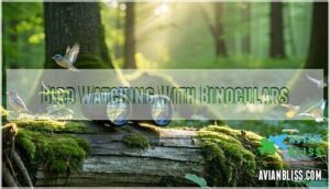 bird watching with binoculars bird watching with binoculars