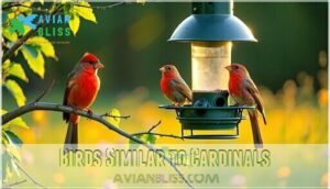 birds similar to cardinals