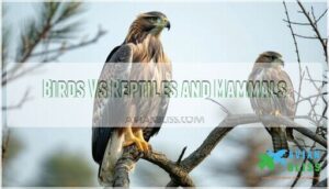 birds vs reptiles and mammals