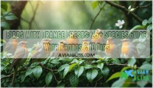 birds with orange chests