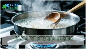 boiling and stirring methods