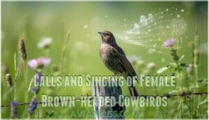 calls and singing of female brown-headed cowbirds