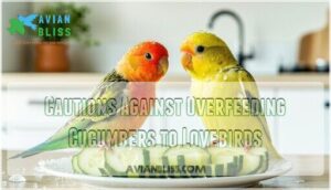 cautions against overfeeding cucumbers to lovebirds