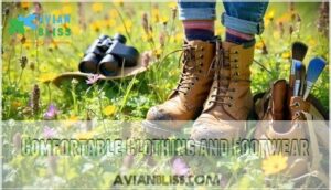 comfortable clothing and footwear