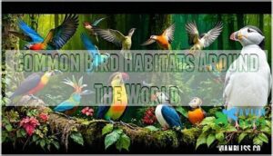 common bird habitats around the world