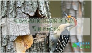 conservation status of female woodpeckers