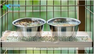 contaminated food and water bowls contaminated food and water bowls