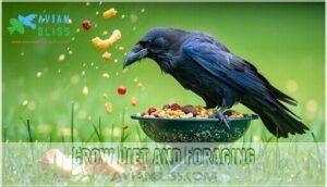 crow diet and foraging