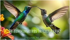 do hummingbirds inflict harm