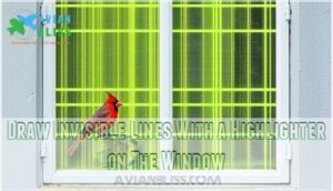 draw invisible lines with a highlighter on the window