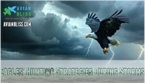 eagles' hunting strategies during storms
