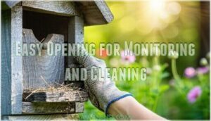easy opening for monitoring and cleaning