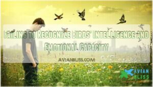 failing to recognize birds' intelligence and emotional capacity