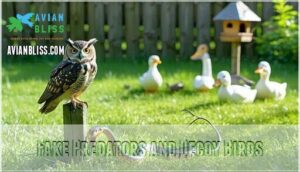 fake predators and decoy birds