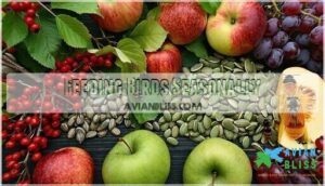 feeding birds seasonally