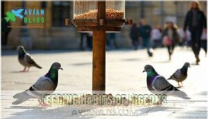 feeding habits of pigeons