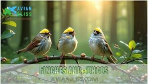 finches and juncos