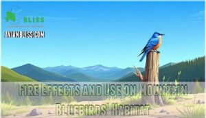 fire effects and use on mountain bluebirds' habitat