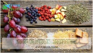 foods to feed in moderation