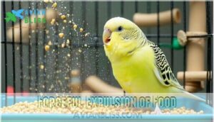 forceful expulsion of food