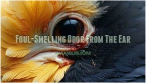 foul-smelling odor from the ear
