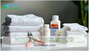 gathering medical supplies