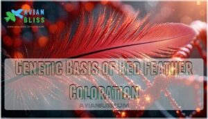 genetic basis of red feather coloration