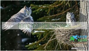 great gray owl breeding