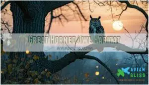 great horned owl habitat