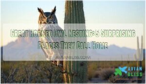 great horned owl nesting