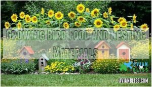 growing bird food and nesting materials