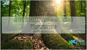 habitat preferences of female woodpeckers