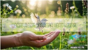 handle and release baby birds