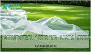 horticultural fleece and plastic sheets