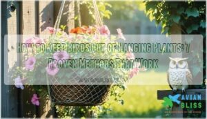 how to keep birds out of hanging plants