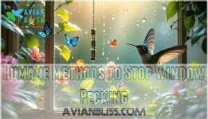 humane methods to stop window pecking