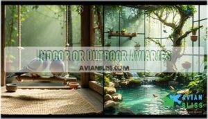 indoor or outdoor aviaries