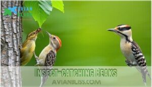 insect-catching beaks