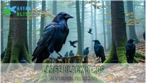 large black birds