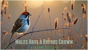 males have a rufous crown