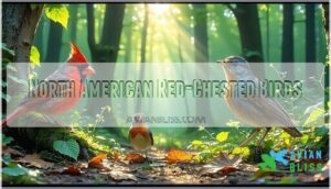 north american red-chested birds