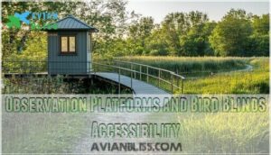 observation platforms and bird blinds accessibility