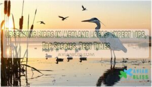 observing birds in wetland areas