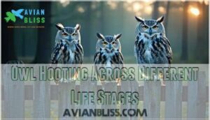 owl hooting across different life stages