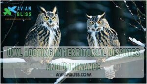 owl hooting in territorial disputes and dominance