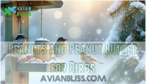peanuts and peanut butter for birds
